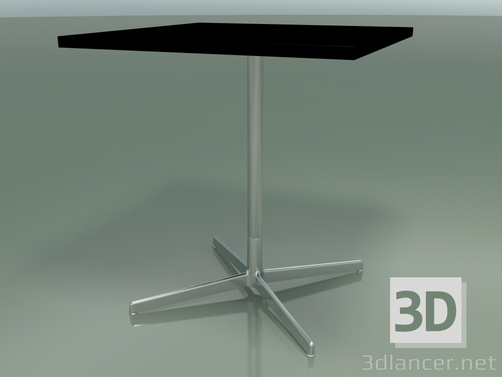 modello 3D Tavolo quadrato 5509, 5529 (H 74 - 69x69 cm, Nero, LU1) - anteprima