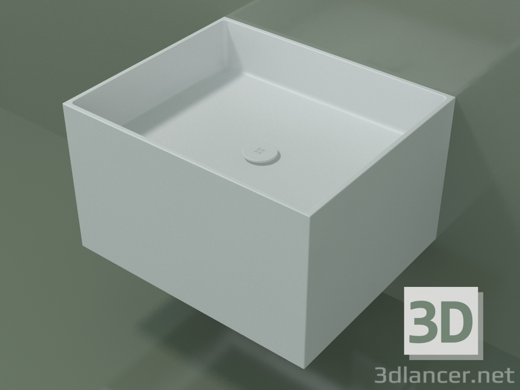 3D modeli Duvara monte lavabo (02UN32301, Glacier White C01, L 60, P 50, H 36 cm) - önizleme