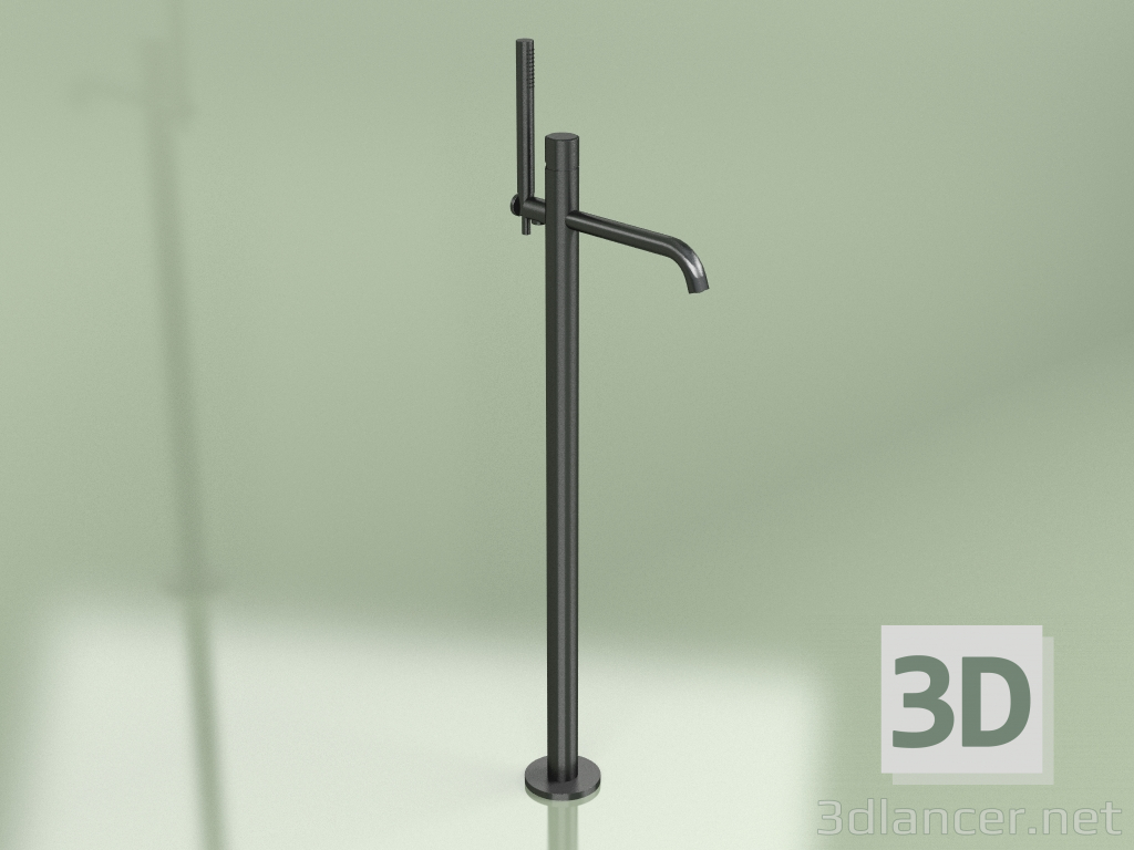 3d model Mezclador de bañera de pie con ducha de mano (16 62, ON) - vista previa