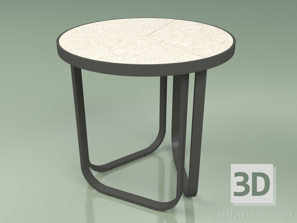 modello 3D Tavolino 008 (Metallo Fumo, Gres Avorio) - anteprima