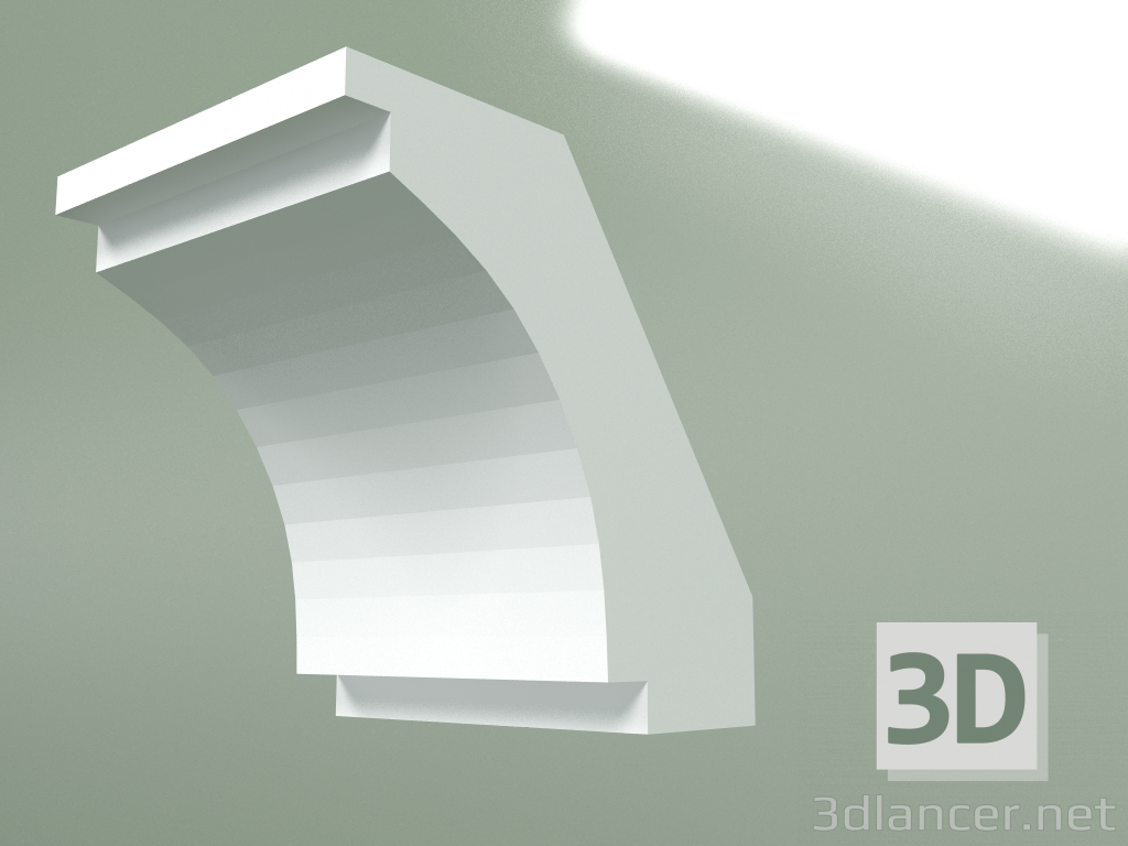 modèle 3D Corniche en plâtre (socle de plafond) KT272-1 - preview
