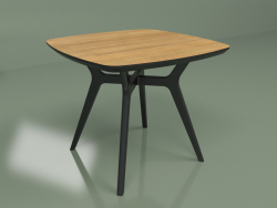 Table à manger Lars Oak (noir, 900x900)