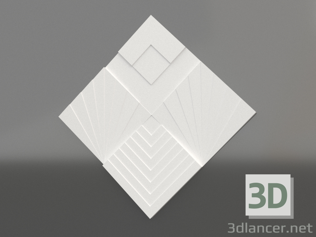 3D modeli 3 boyutlu panel D-03 - önizleme