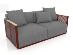 2-seater sofa (Wine red)