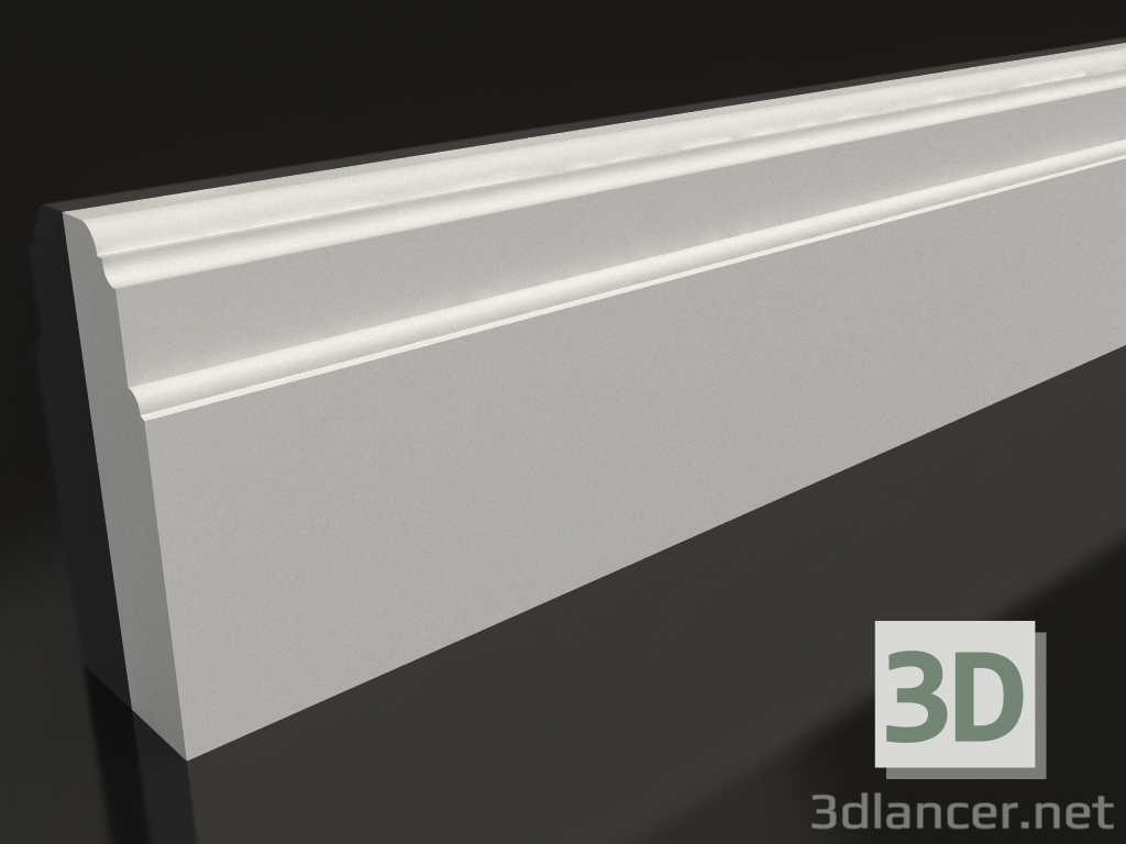 Modelo 3d Rodapé de piso em gesso PN 006 (110x25) - preview