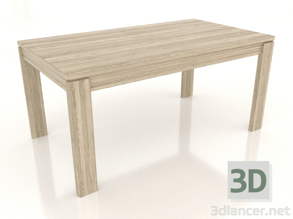 modello 3D Tavolo da pranzo 1600x900 mm (rovere schiarito) - anteprima