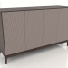 3d model Mueble de TV FARGO con frontales fresados 1600x500x950 mm (platino, roble oscuro, opción 3) - vista previa