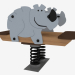 3d model Rocking chair of the playground Rhinoceros (6126) - preview