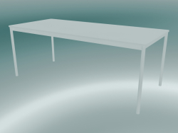 आयताकार टेबल बेस 190x85 सेमी (सफेद)