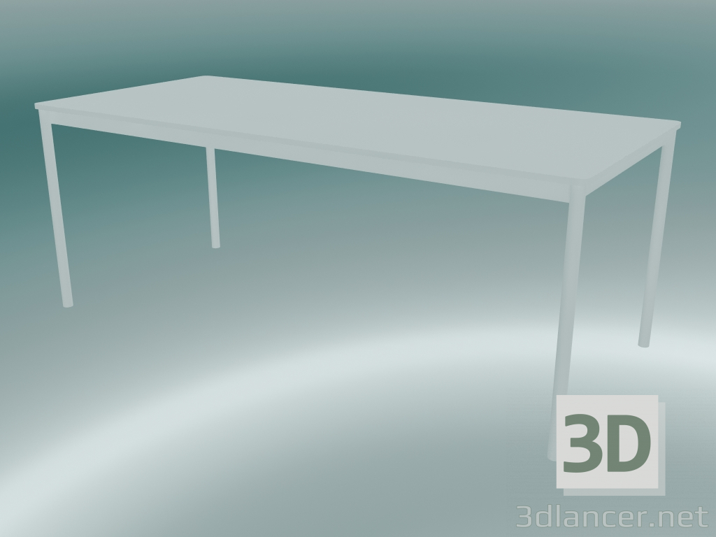 3D modeli Dikdörtgen masa Tabanı 190x85 cm (Beyaz) - önizleme