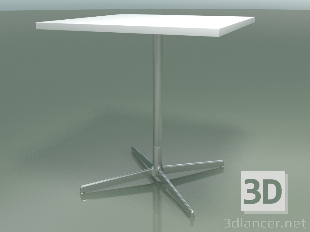 3D Modell Quadratischer Tisch 5509, 5529 (H 74 - 69 x 69 cm, Weiß, LU1) - Vorschau
