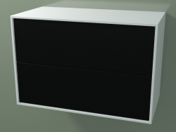 Ящик двойной (8AUCCA01, Glacier White C01, HPL P06, L 72, P 36, H 48 cm)