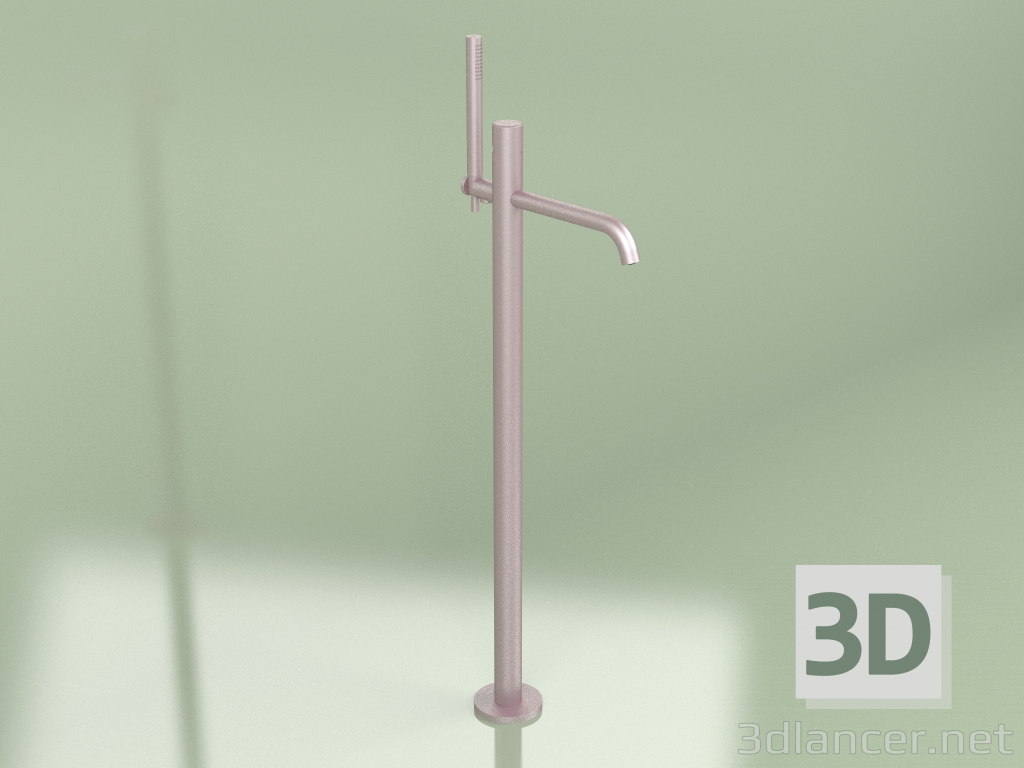modèle 3D Mitigeur de bain au sol avec douchette (16 62, OR) - preview