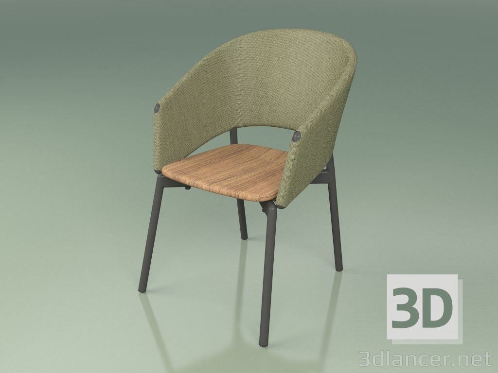 3D modeli Rahat koltuk 022 (Metal Duman, Zeytin) - önizleme