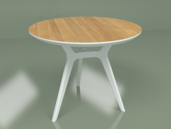 डाइनिंग टेबल ग्लैट ओक (सफेद, 900)
