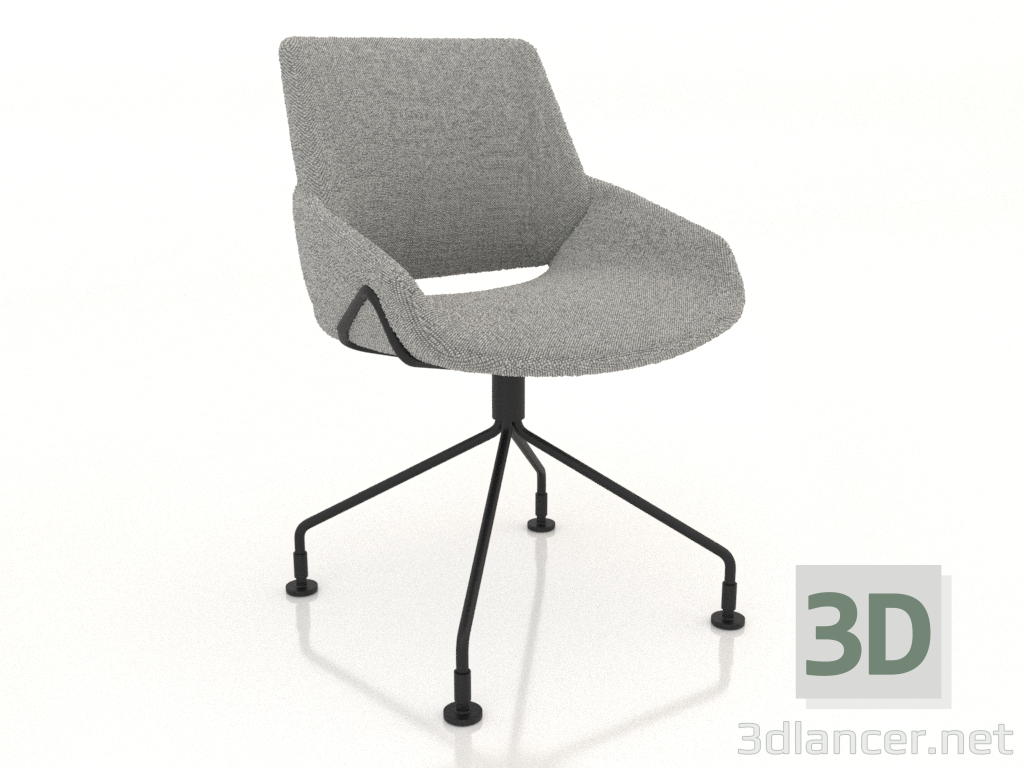 modello 3D Una sedia girevole - anteprima