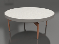 गोल कॉफी टेबल Ø90x36 (क्वार्ट्ज ग्रे, डेकटन सिरोको)