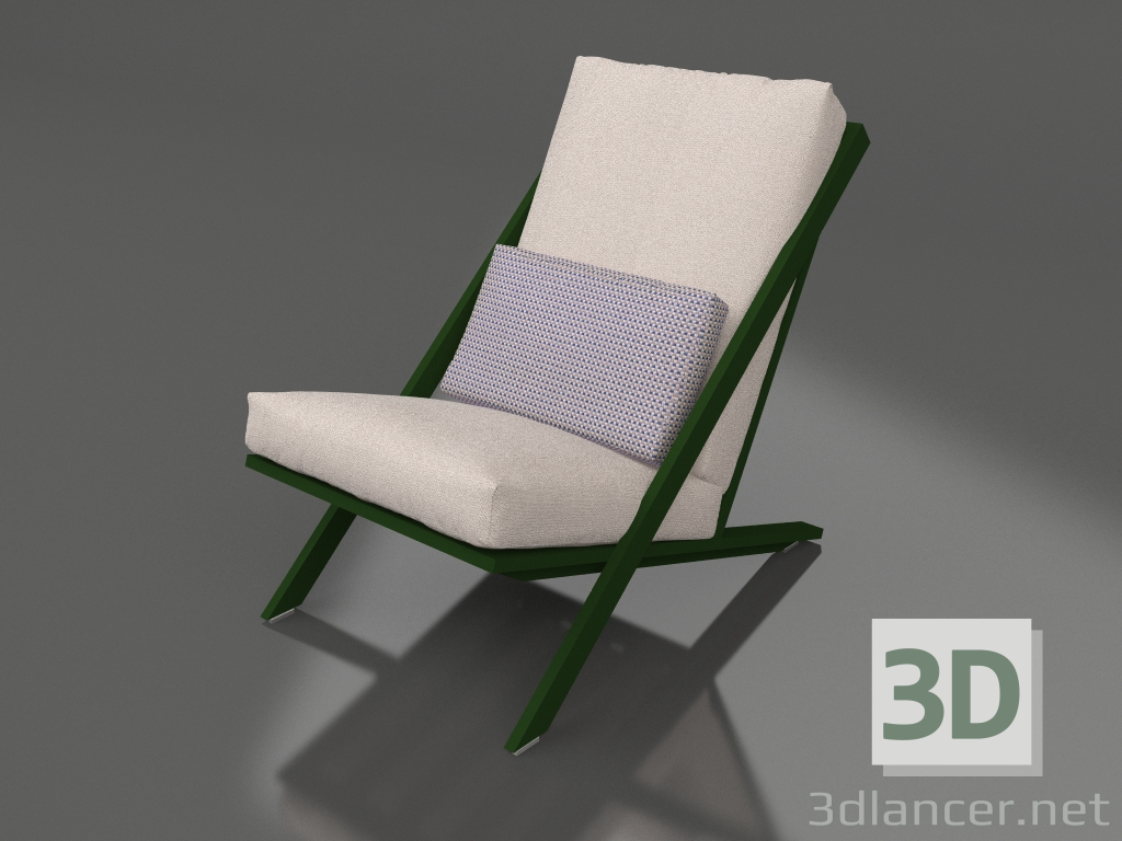 modello 3D Poltrona club per il relax (Verde bottiglia) - anteprima