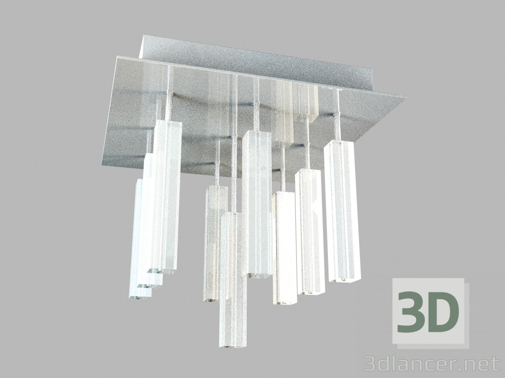 modello 3D Lampada da soffitto in Primavera, cromo, MX4512-9A, 9h20Vt, G4 - anteprima
