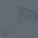 3d model The razor (metal) with a blade - preview
