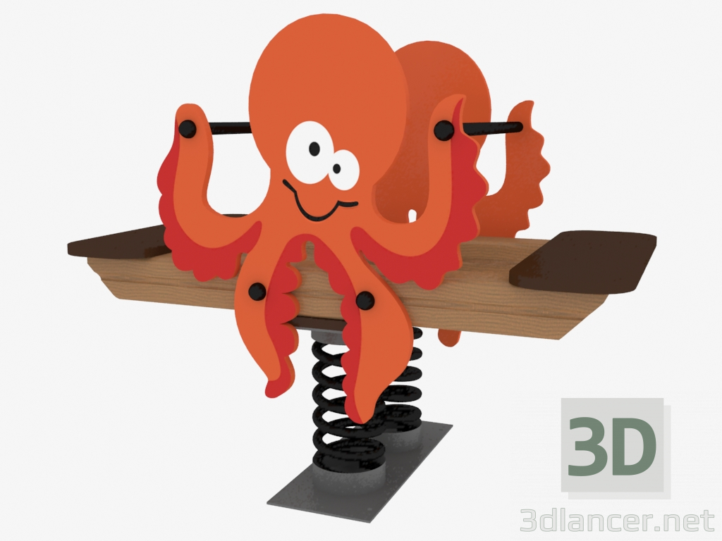 3d model Rocking Playground Octopus (6127) - preview