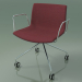 3d model Chair 2044 (4 castors, with armrests, chrome, with front trim, polypropylene PO00412) - preview