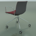 3D modeli Sandalye 2044 (4 tekerlekli, kolçaklı, krom, ön kaplamalı, polipropilen PO00412) - önizleme