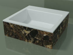 Countertop washbasin (01R121302, Emperador M06, L 48, P 48, H 16 cm)