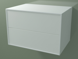 Double box (8AUCCB01, Glacier White C01, HPL P01, L 72, P 50, H 48 cm)