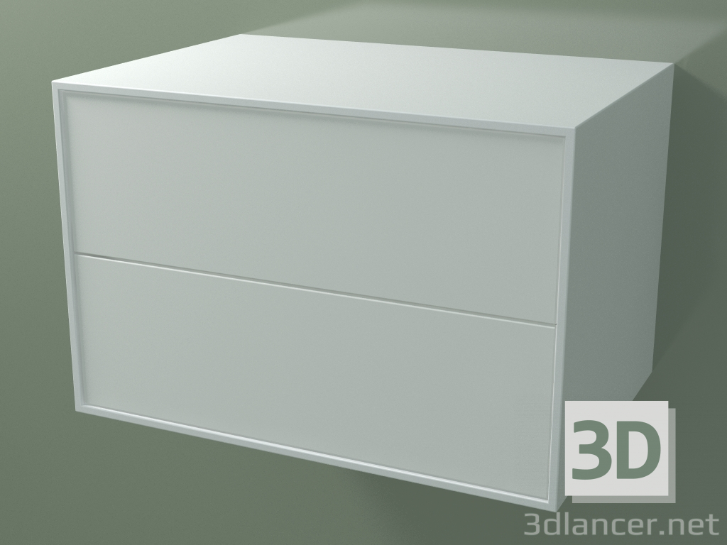 3D Modell Box doppelt (8AUCCB01, Gletscherweiß C01, HPL P01, L 72, P 50, H 48 cm) - Vorschau