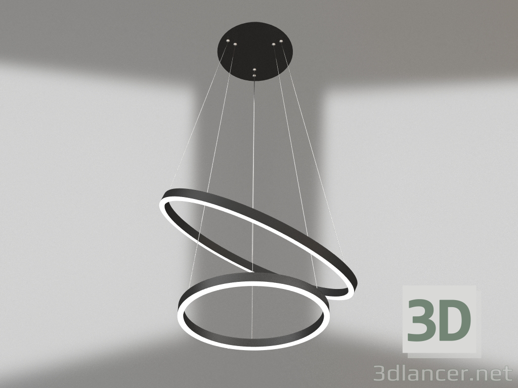 modello 3D Sospensione Thor nero d60+40 (08219.19) - anteprima