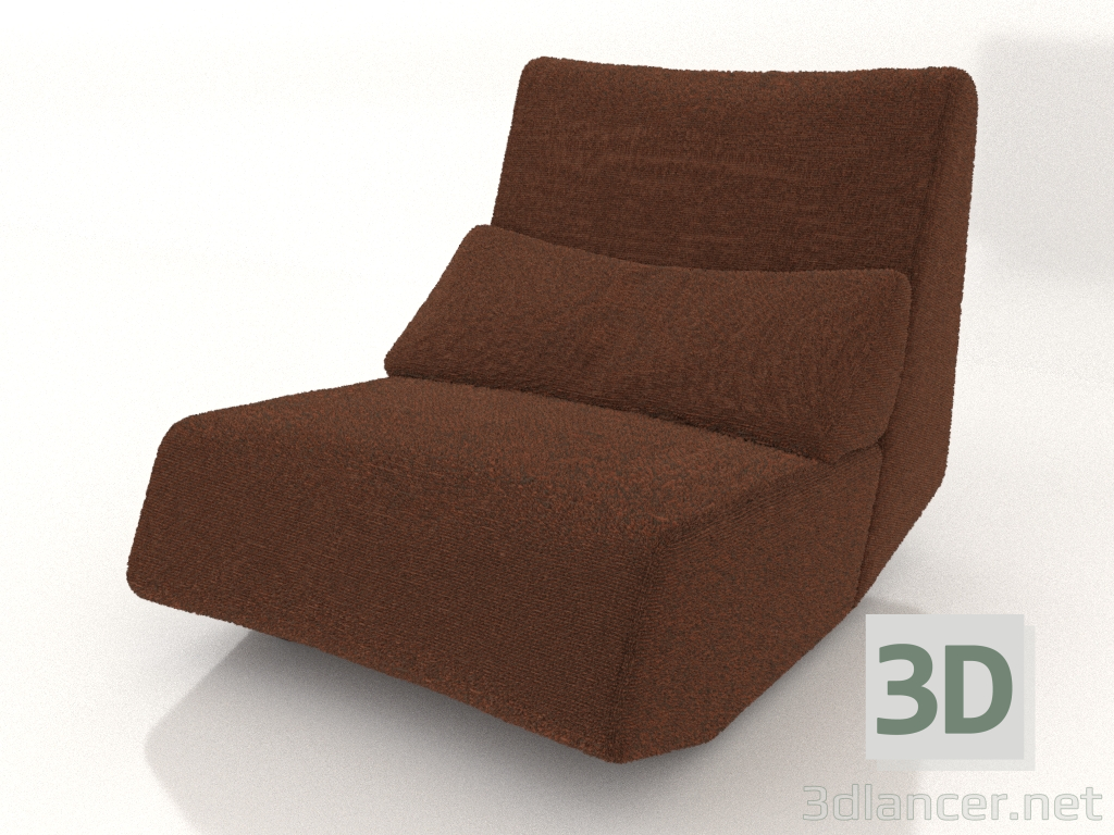 Modelo 3d Módulo de sofá M encosto alto - preview