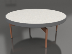 Round coffee table Ø90x36 (Anthracite, DEKTON Sirocco)