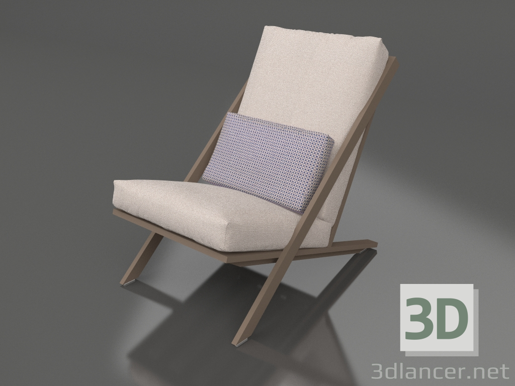 3D modeli Dinlenme için kulüp sandalyesi (Bronz) - önizleme
