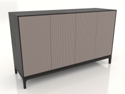 Móvel de TV FARGO com fachadas fresadas 1600x500x950 mm (platina, carvalho preto, opção 3)