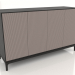 3d model Mueble de TV FARGO con frontales fresados 1600x500x950 mm (platino, roble negro, opción 3) - vista previa