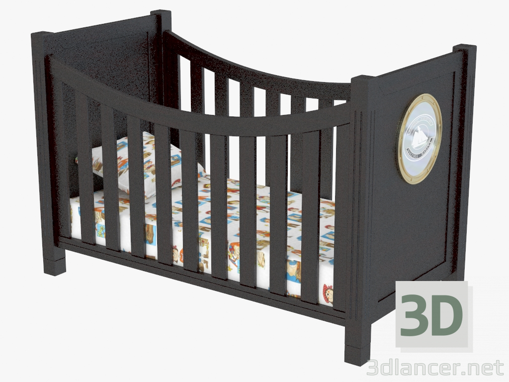 3D Modell Gitterbett/Babybett - Vorschau