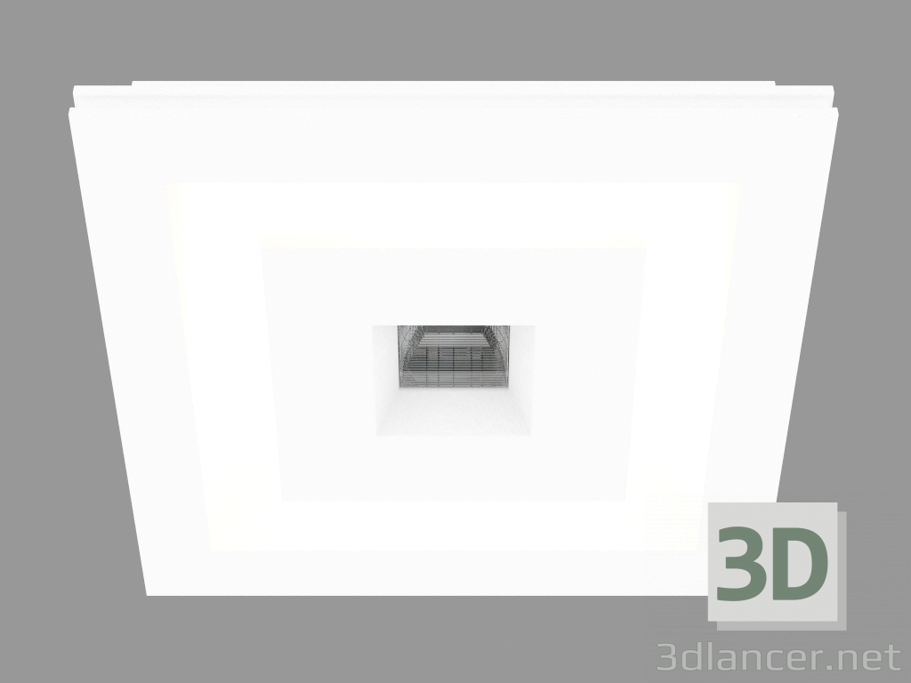 3 डी मॉडल Recessed एलईडी प्रकाश उपकरण जिप्सम (DL236GSQ) - पूर्वावलोकन