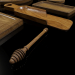 3d wooden utensils model buy - render