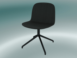 Cadeira larga, giratória Visu (preto)