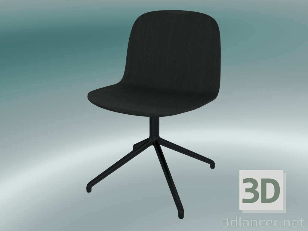 3D Modell Stuhl breit, rotierend Visu (Schwarz) - Vorschau