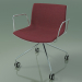 3d model Chair 2044 (4 castors, with armrests, chrome, with front trim, polypropylene PO00401) - preview