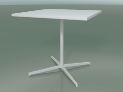 Tavolo quadrato 5510, 5530 (H 74 - 79x79 cm, Bianco, V12)