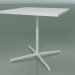 modèle 3D Table carrée 5510, 5530 (H 74 - 79x79 cm, Blanc, V12) - preview