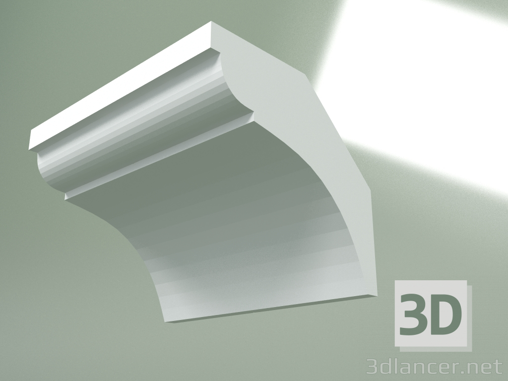 modello 3D Cornicione in gesso (zoccolo a soffitto) KT276 - anteprima