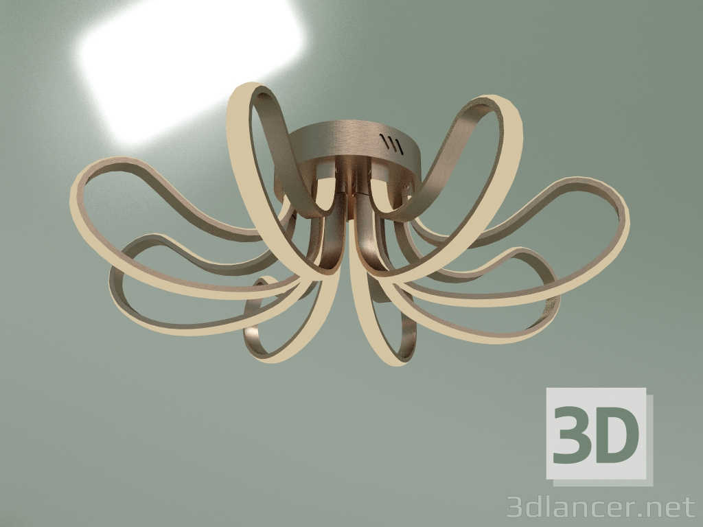 3D modeli Tavan LED lambası 90079-8 (saten nikel) - önizleme