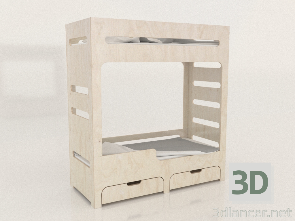 modèle 3D Lit superposé MODE HL (UNDHL0) - preview
