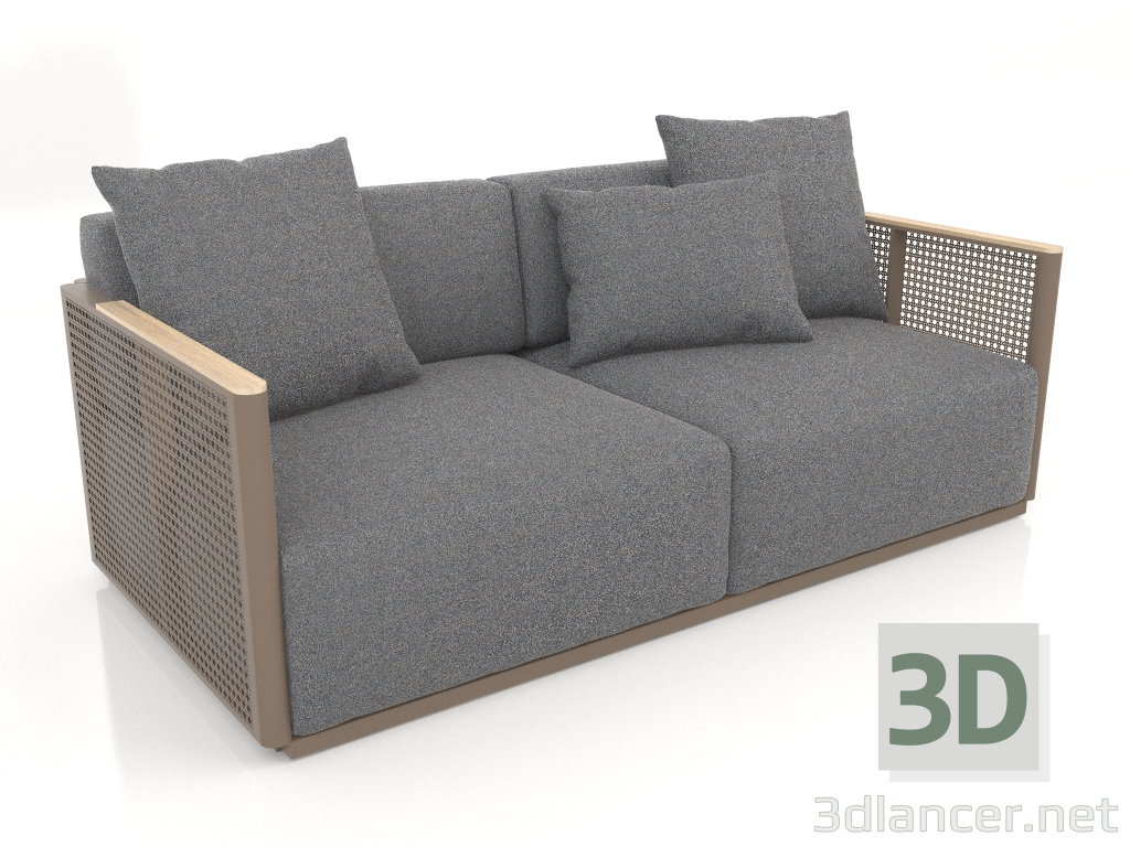 3 डी मॉडल 2-सीटर सोफा (कांस्य) - पूर्वावलोकन