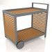 3d model Serving trolley with an aluminum frame made of artificial wood (Anthracite) - preview