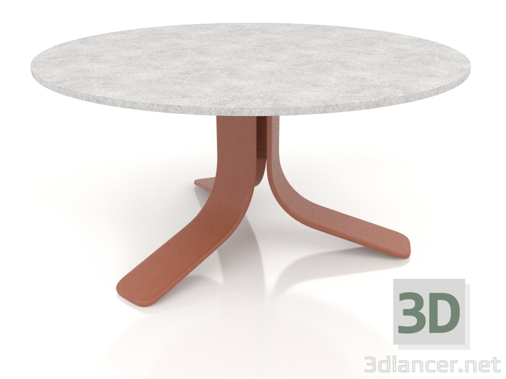 modello 3D Tavolino Ø80 (Terracotta, DEKTON Kreta) - anteprima